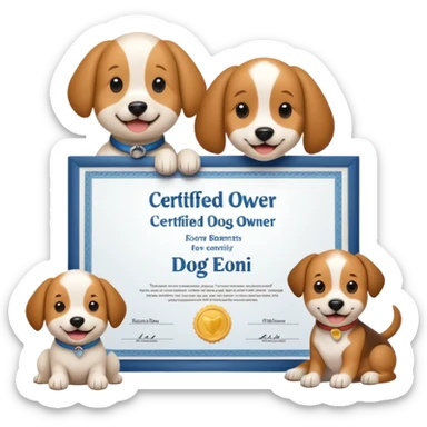 Certified Dog Owner Benefits, family, certificate, dod sticker