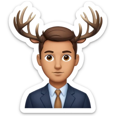 fbi agent with deer antlers  sticker