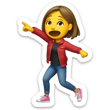 girl doing the dabbing dance  sticker