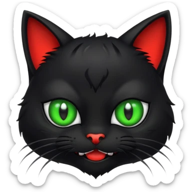 a bad kitty on the waves. make the cat look devlishish sticker