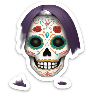calavera for dia de los muertos sticker
