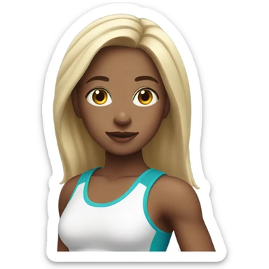 girl in cute athletic outfit sticker