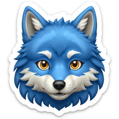 Blue colored wolf 🐺  sticker