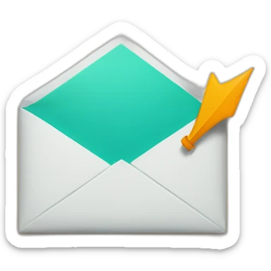 envelope with arrow going towards it sticker