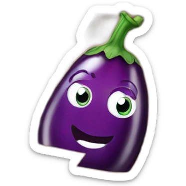 eggplant in pizza box sticker