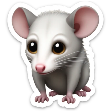 Anatomically correct opossum  sticker