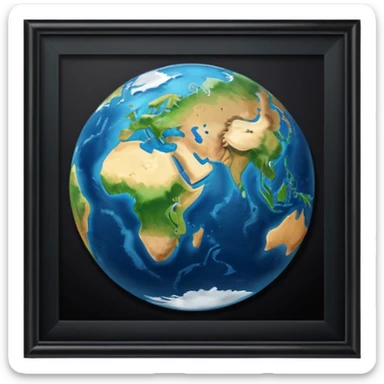 Planet earth emoji on the office  sticker