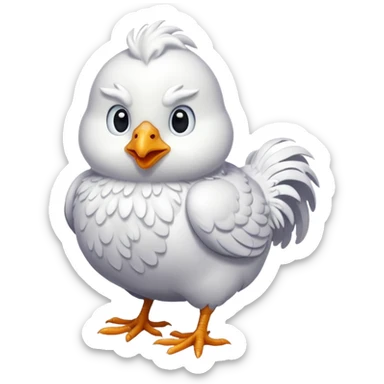 White christmas chicken sticker