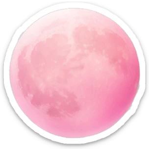 Light pink pink moon sticker