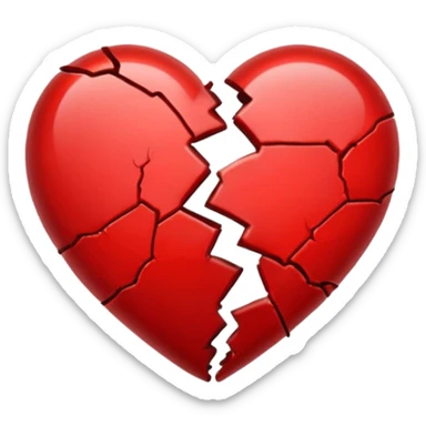 Broken heart emoji sticker