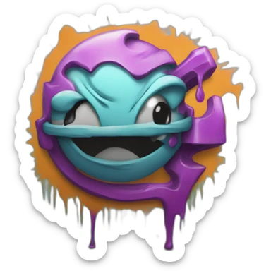 graffiti of the words "good game" sticker