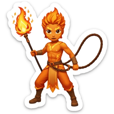 fire elemental long whip sticker