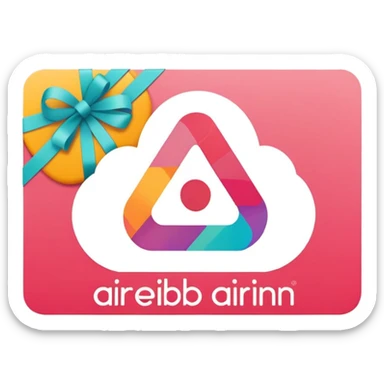 gift card with logo airbnb sticker