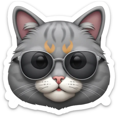Cat with sunglasses sticker