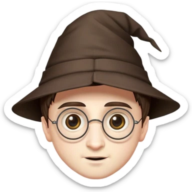 Harry Potter wearing a hat sticker