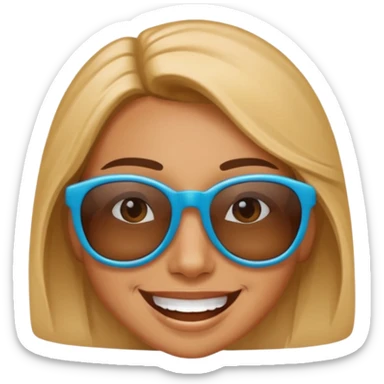 smiling face with sunglasses sticker