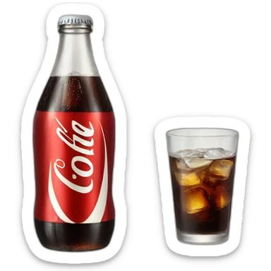 Vintage glass DIET coke sticker