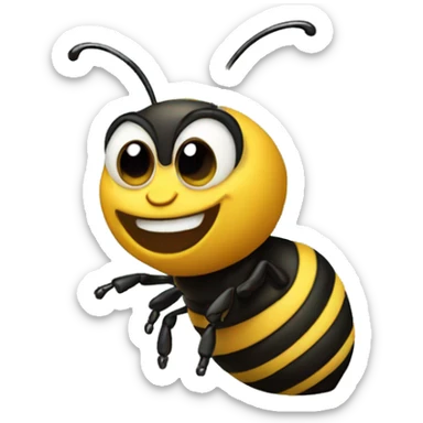 Bee bringing forth little treats  sticker