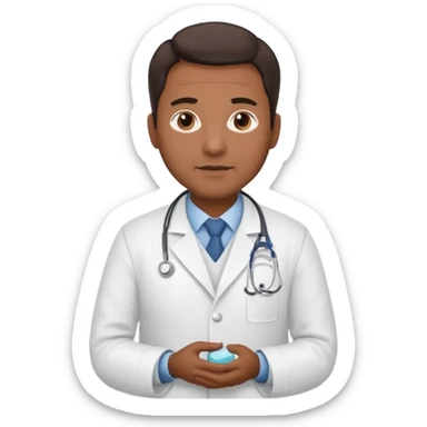 male obstetrician middle age darker skin sticker