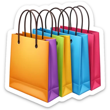 sacs de courses sticker