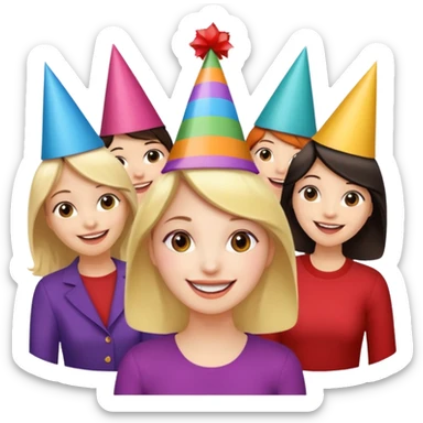 make a beautiful women who has lots of Freund's and very talkative sticker