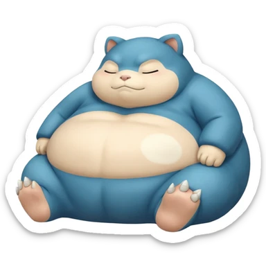 snorlax but same as anime  sticker