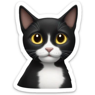 🐱 as a black cat sticker