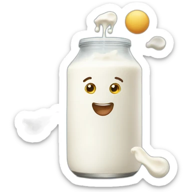 juggling milk sticker