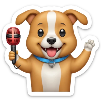 Karaoke pup sticker