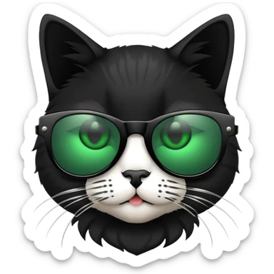 Cat with sunglasses sticker