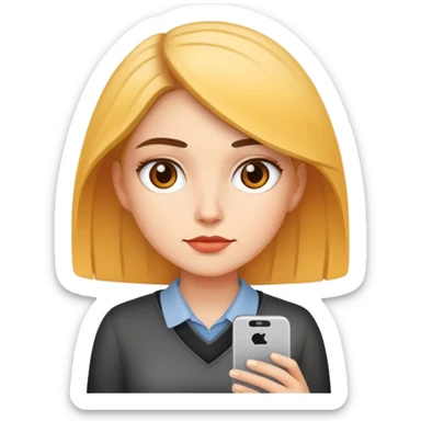 A female graphic designer in waiting sticker