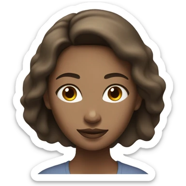 fit women with white skin and brown hair in a meditation energy sticker