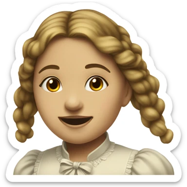 Girl from the 1800s dancing  sticker