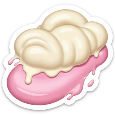 Pale pink cream swatch smear sticker