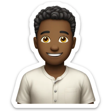 smiling boy in shirt meme happy birthday sticker