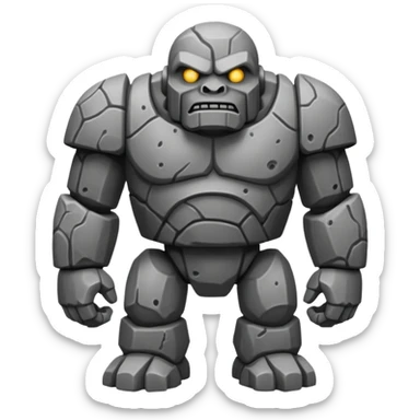 Un golem de pierre de solo leveling sticker