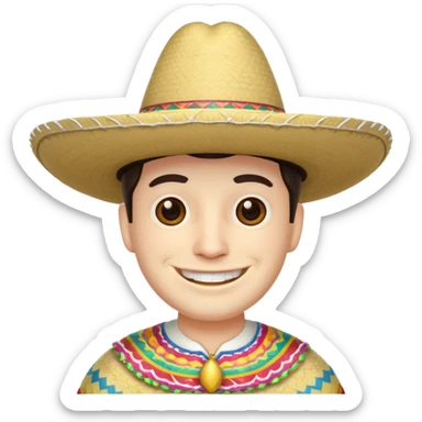 Cara blanca y un sombrero pero solo la cara hombre sticker