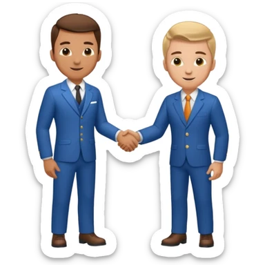 Mechanic and gentleman shaking hands sticker