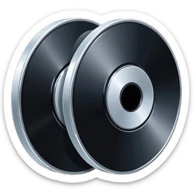 two black computer disk sticker