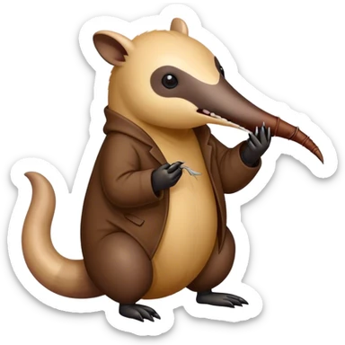 Anteater eating an ant sticker