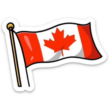 Canadian flag sticker