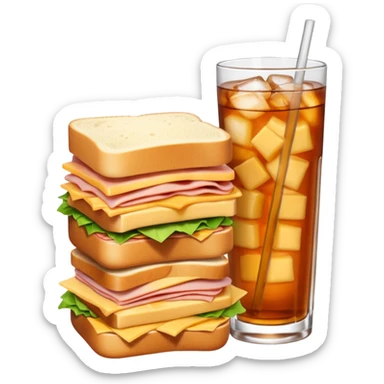 sandwiche and drink sticker
