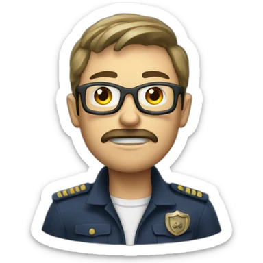 a contemporary french danger sticker