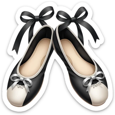 Ballet shoes black and white  sticker