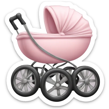 Light pink fancy baby stroller sticker