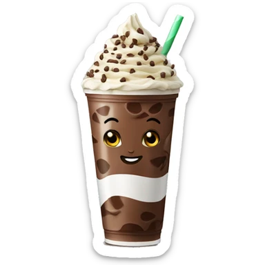 Frappuccino with ￼ chocolate chips sticker