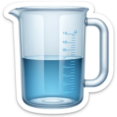 Empty Measuring cup glass sticker