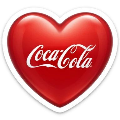 Vintage Coca Cola heart sticker