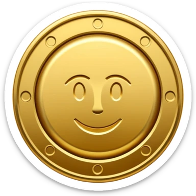 Fais une pièce d'or détailée avec l'inscription F, Fcoins sticker