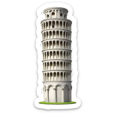 Very small Leaning tower of pisa  sticker
